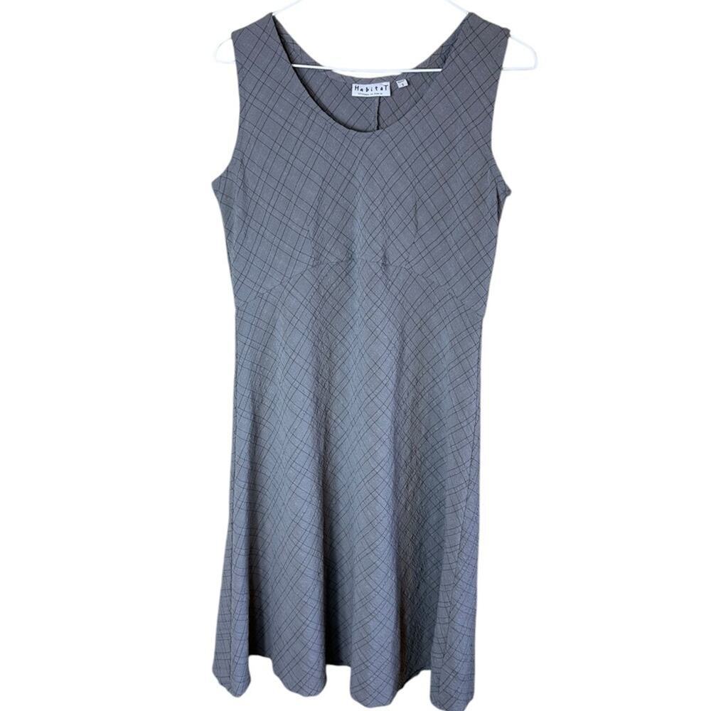 Habitat Clothes to Live In Women’s Sz Small Gray Sleeveless Dress Textured